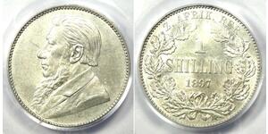 1 Shilling Sudáfrica Plata Paul Kruger (1825 - 1904)