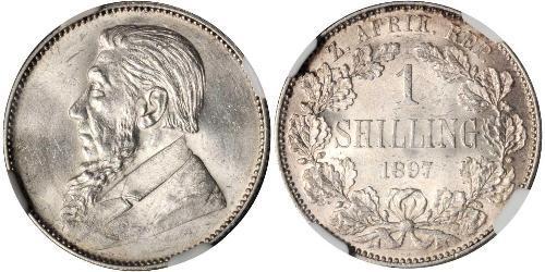 1 Shilling Sudáfrica Plata Paul Kruger (1825 - 1904)