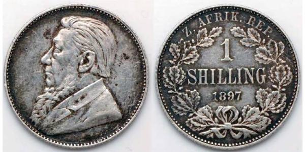 1 Shilling Sudáfrica Plata Paul Kruger (1825 - 1904)