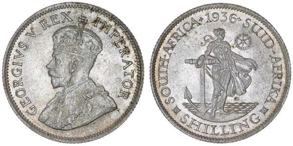 1 Shilling Sudáfrica Plata Jorge V (1865-1936)