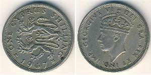 1 Shilling British Cyprus (1878 - 1960) Rame/Nichel Giorgio VI (1895-1952)