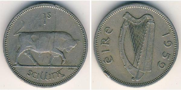 1 Shilling Irlanda (1922 - ) Rame/Nichel 
