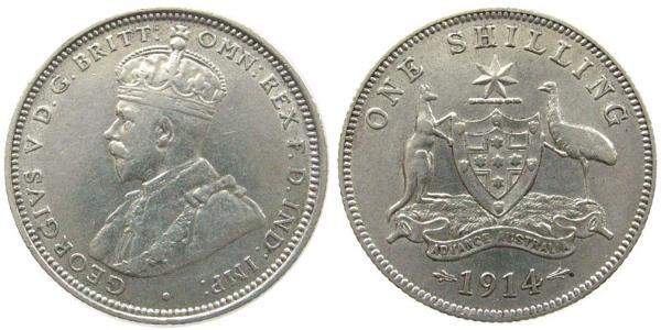 1 Shilling Australien (1788 - 1939) Silber George V (1865-1936)