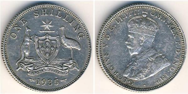 1 Shilling Australien (1788 - 1939) Silber George V (1865-1936)