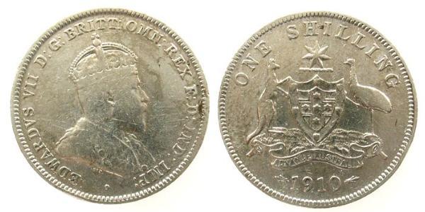 1 Shilling Australien (1788 - 1939) Silber Eduard VII (1841-1910)