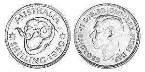 1 Shilling Australien (1939 - ) Silber Georg VI (1895-1952)