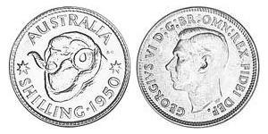 1 Shilling Australien (1939 - ) Silber Georg VI (1895-1952)