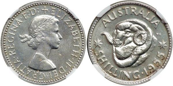 1 Shilling Australien (1939 - ) Silber Elizabeth II (1926-2022)