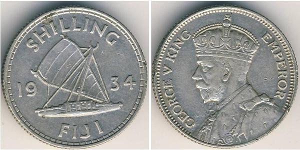 1 Shilling Britisches Weltreich (1497 - 1949) / Fidschi Silber George V (1865-1936)