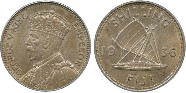 1 Shilling Britisches Weltreich (1497 - 1949) / Fidschi Silber George V (1865-1936)