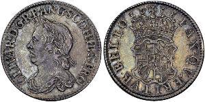 1 Shilling Commonwealth of England (1649-1660) Silber Oliver Cromwell (1599 - 1658)