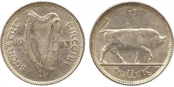 1 Shilling Irland (1922 - ) Silber 