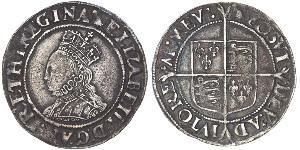 1 Shilling Königreich England (927-1649,1660-1707) Silber Elizabeth I (1533-1603)