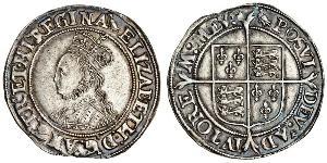 1 Shilling Königreich England (927-1649,1660-1707) Silber Elizabeth I (1533-1603)