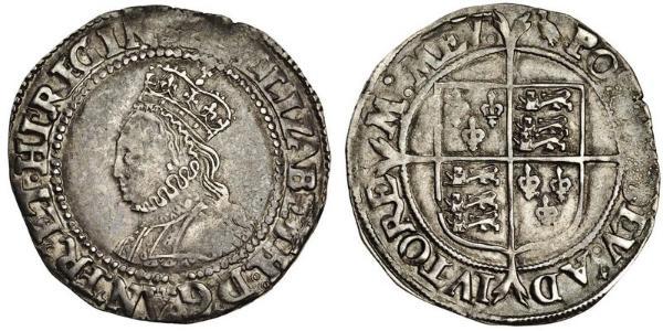 1 Shilling Königreich England (927-1649,1660-1707) Silber Elizabeth I (1533-1603)