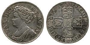 1 Shilling Königreich Großbritannien (1707-1801) Silber Anne (Großbritannien)(1665-1714)