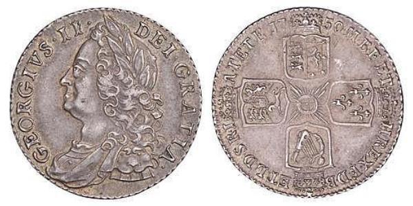 1 Shilling Königreich Großbritannien (1707-1801) Silber Georg II (1683-1760)