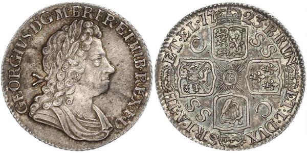1 Shilling Königreich Großbritannien (1707-1801) Silber Georg I (1660-1727)