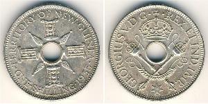 1 Shilling Neuguinea Silber 