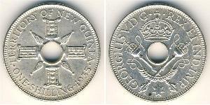1 Shilling Neuguinea Silber 