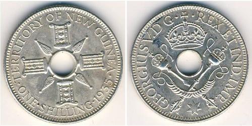 1 Shilling Neuguinea Silber 