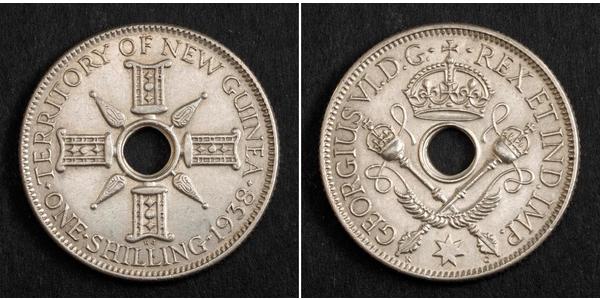 1 Shilling Neuguinea Silber Georg VI (1895-1952)