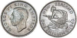 1 Shilling Neuseeland Silber Georg VI (1895-1952)