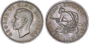 1 Shilling Neuseeland Silber Georg VI (1895-1952)