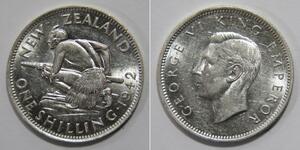 1 Shilling Neuseeland Silber Georg VI (1895-1952)