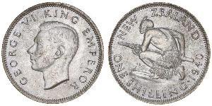 1 Shilling Neuseeland Silber Georg VI (1895-1952)