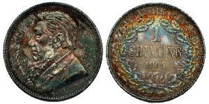 1 Shilling Südafrika Silber Paul Kruger (1825 - 1904)