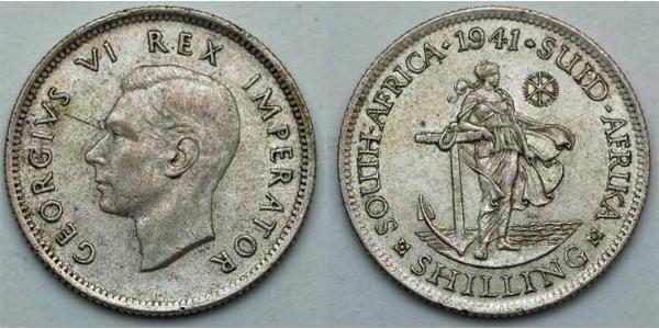 1 Shilling Südafrika Silber Georg VI (1895-1952)