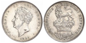 1 Shilling Vereinigtes Königreich von Großbritannien und Irland (1801-1922) Silber Georg IV (1762-1830)