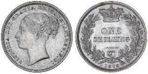 1 Shilling Vereinigtes Königreich von Großbritannien und Irland (1801-1922) Silber Victoria (1819 - 1901)