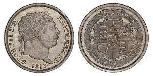 1 Shilling Vereinigtes Königreich von Großbritannien und Irland (1801-1922) Silber Georg III (1738-1820)