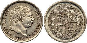 1 Shilling Vereinigtes Königreich von Großbritannien und Irland (1801-1922) Silber Georg III (1738-1820)