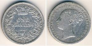 1 Shilling Vereinigtes Königreich von Großbritannien und Irland (1801-1922) Silber Victoria (1819 - 1901)