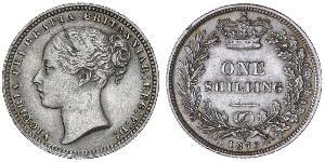 1 Shilling Vereinigtes Königreich von Großbritannien und Irland (1801-1922) Silber Victoria (1819 - 1901)