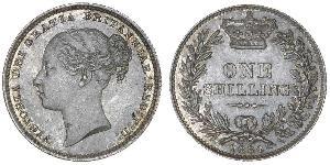 1 Shilling Vereinigtes Königreich von Großbritannien und Irland (1801-1922) Silber Victoria (1819 - 1901)