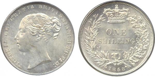 1 Shilling Vereinigtes Königreich von Großbritannien und Irland (1801-1922) Silber Victoria (1819 - 1901)