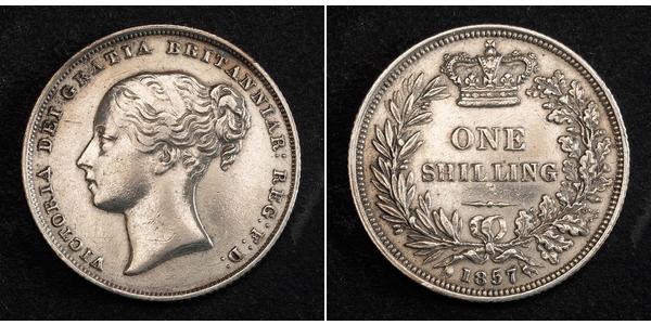 1 Shilling Vereinigtes Königreich von Großbritannien und Irland (1801-1922) Silber Victoria (1819 - 1901)