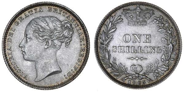 1 Shilling Vereinigtes Königreich von Großbritannien und Irland (1801-1922) Silber Victoria (1819 - 1901)