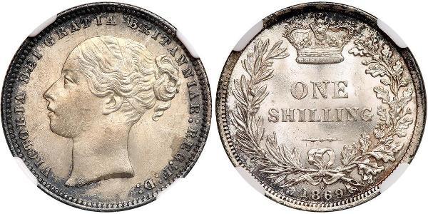1 Shilling Vereinigtes Königreich von Großbritannien und Irland (1801-1922) Silber Victoria (1819 - 1901)