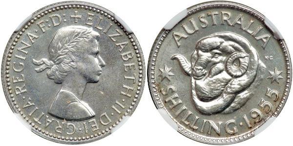 1 Shilling Australia (1939 - ) Silver Elizabeth II (1926-2022)
