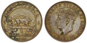 1 Shilling East Africa Silver George VI (1895-1952)