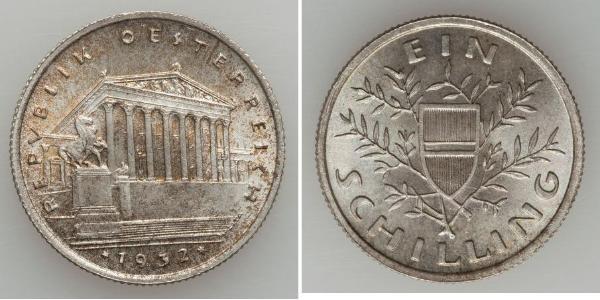 1 Shilling First Austrian Republic (1918-1934) Silver 