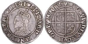 1 Shilling Kingdom of England (927-1649,1660-1707) Silver Elizabeth I (1533-1603)