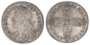 1 Shilling Kingdom of England (927-1649,1660-1707) Silver James II (1633-1701)