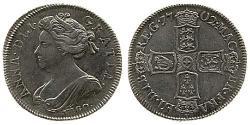 1 Shilling Kingdom of Great Britain (1707-1801) Silver Anne, Queen of Great Britain (1665-1714)