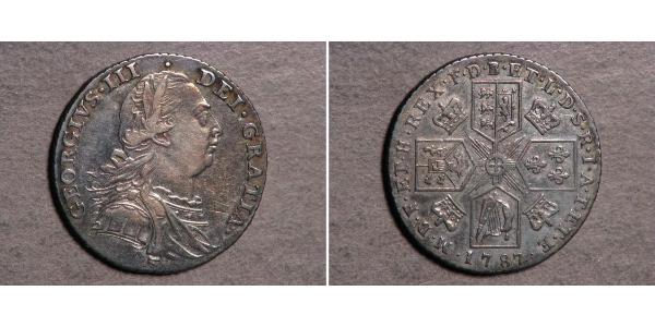 1 Shilling Kingdom of Great Britain (1707-1801) Silver George III (1738-1820)